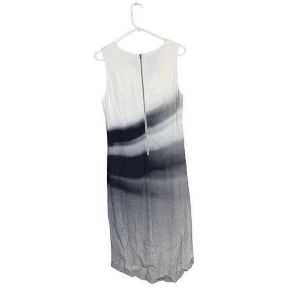 Helmut Lang Beam Shift Dress Sleeveless Hi-Low Midi 10 M Grey scale NWT - Picture 4 of 16